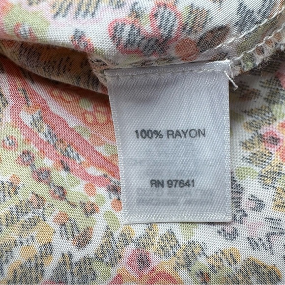 J. Jill Orange and Pink Relaxed Sleeveless Tank Top small petite - Picture 9 of 13